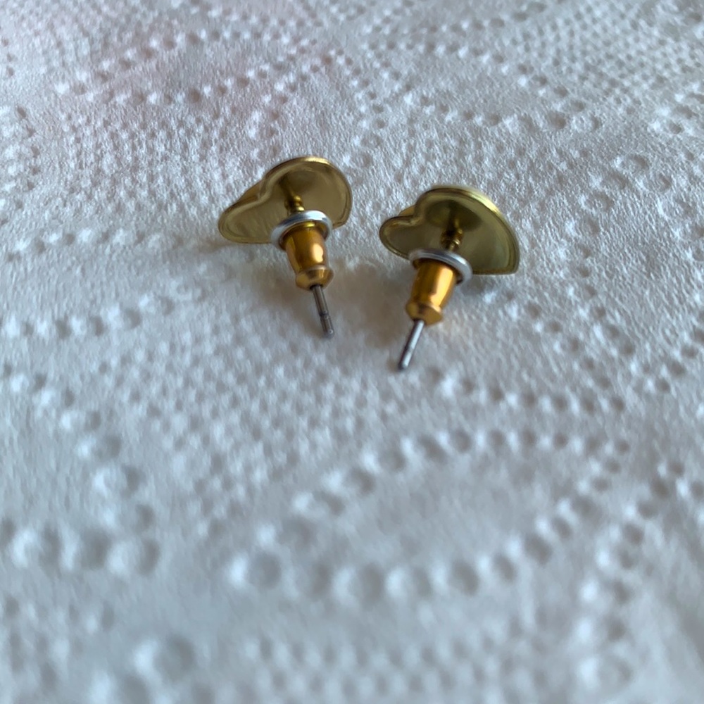 vintage gold earrings - Picture 2 of 3